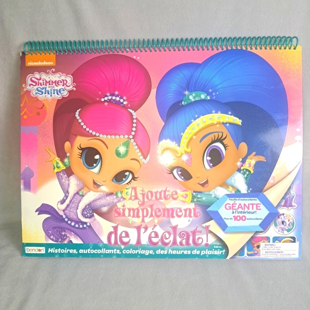 NICKELODEON SHIMMER AND SHINE Large Activity Book in French - NEW